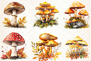 Autumn Mushroom Clipart, an Illustration by Libby Wishes (Thumbnail 6 of 7)