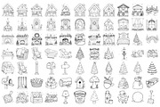 Christmas Doodle SVG Graphics, a Seasonal Illustration by DENIDigitalArtSudio (Thumbnail 4 of 9)