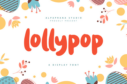 Lollypop - Display Font, a Script Font by Alpaprana