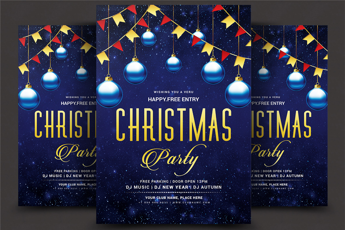 50-Christmas Flyers Bundle, a Flyer Template by AfzaalGraphics (Photo 4 of 49)