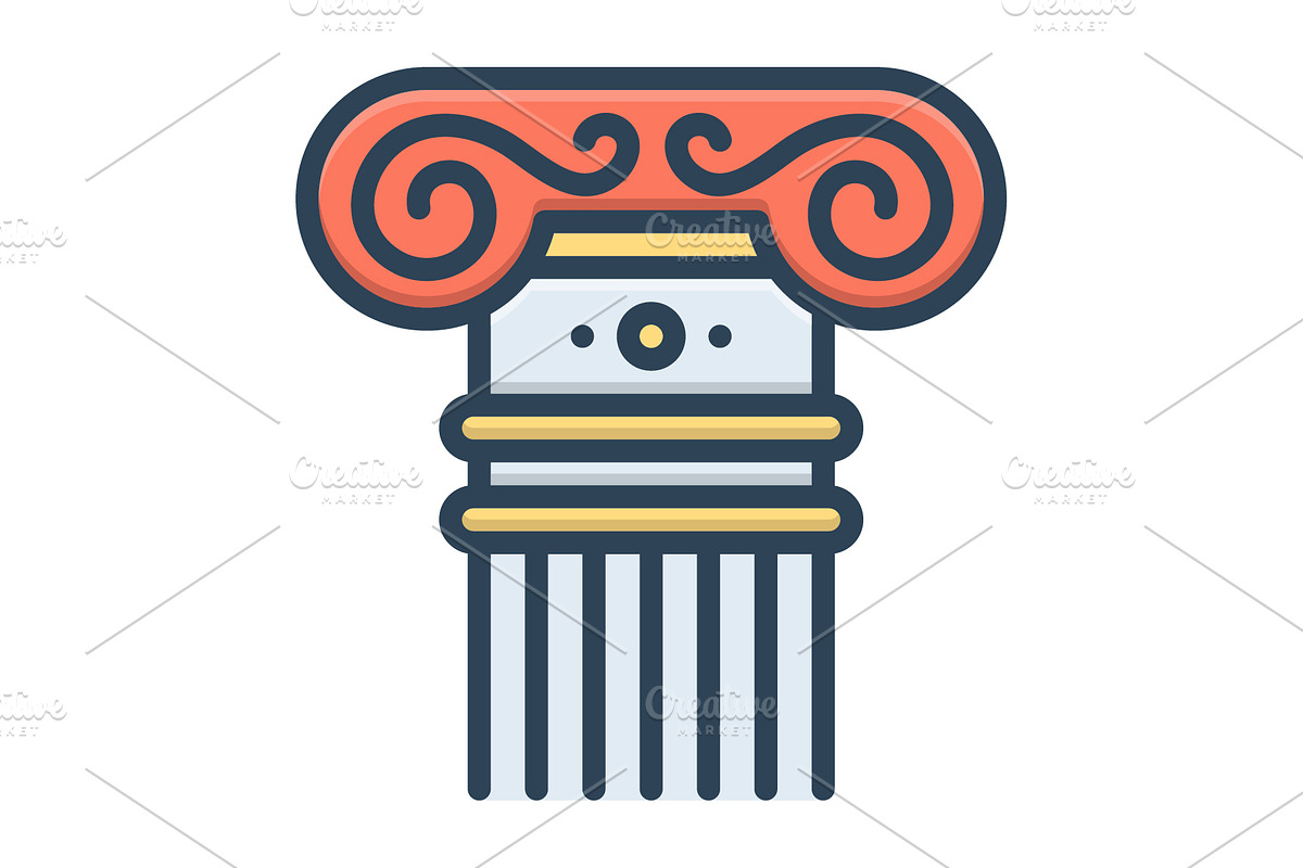 Column ancient color icon, a Duotone Icon by Creative priyanka