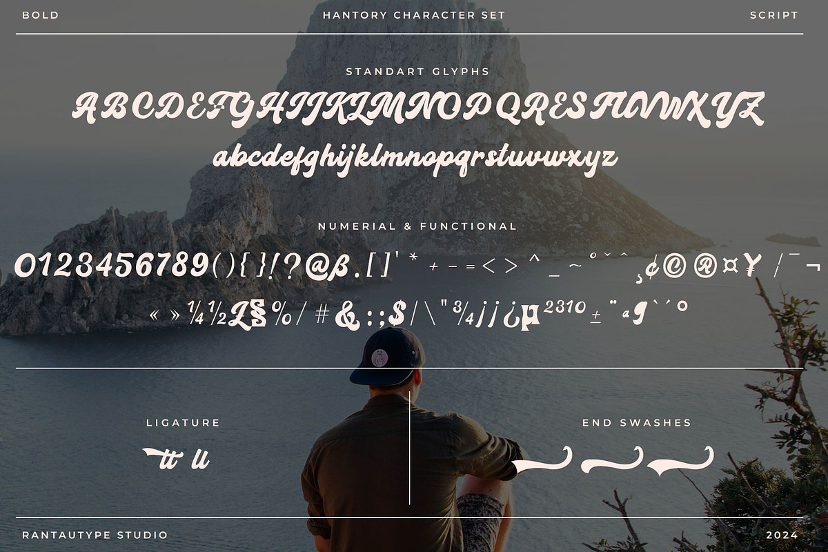 Hantory Bold Script Font, a Script Font by RantautypeStudio (Photo 18 of 19)