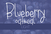 Blueberry Oatmeal Light, a Script Font by Brittney Murphy Design (Thumbnail 1 of 2)