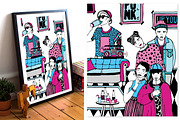 Home party with young people poster, a Person Illustration by Good Studio (Thumbnail 3 of 5)