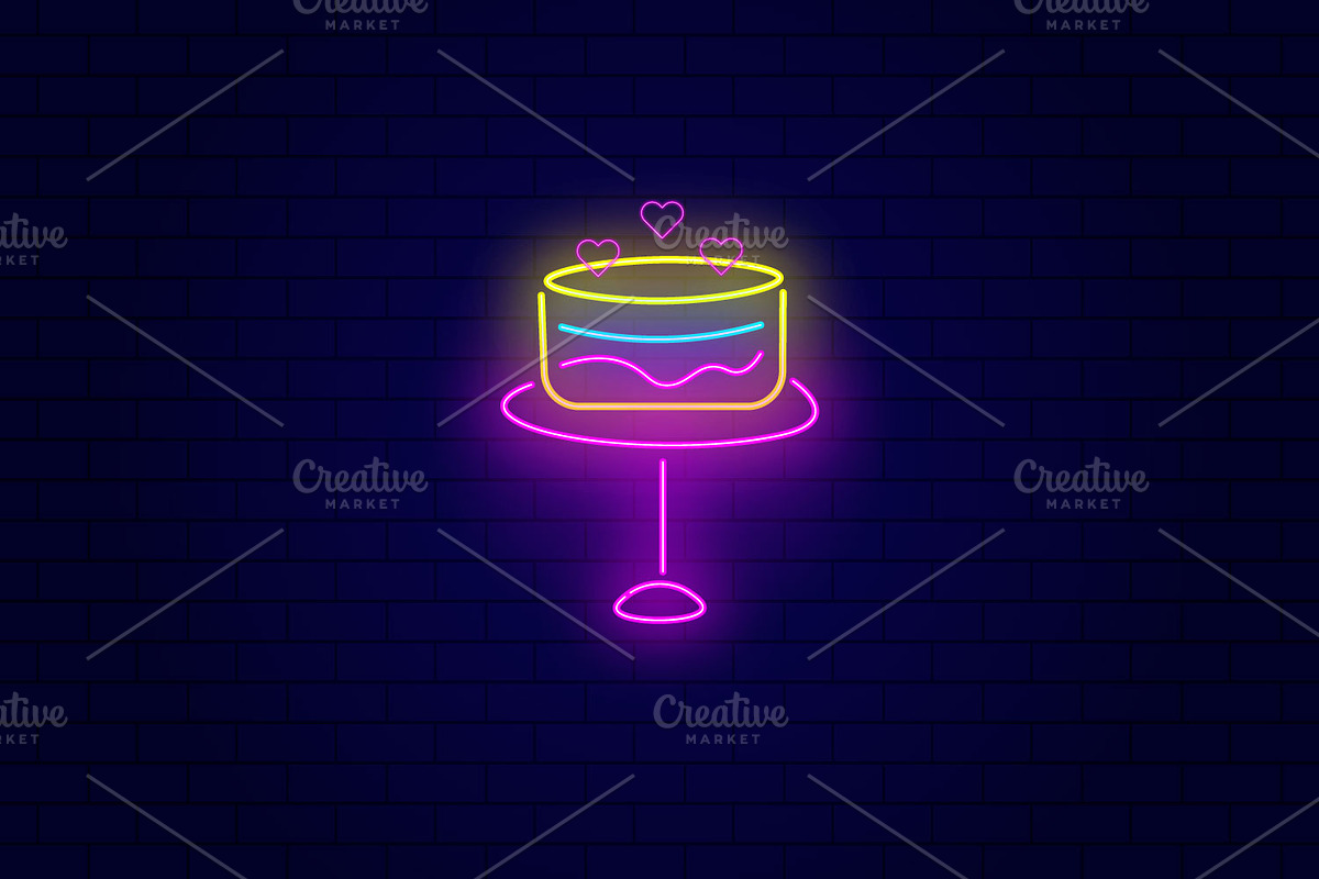 Valentines Day Neon Vector Icons, an Outline Icon by kh_cat (Photo 2 of 3)