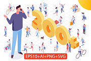 300+ Isometric People vector set, a Person Illustration by Vector_Art (Thumbnail 1 of 23)