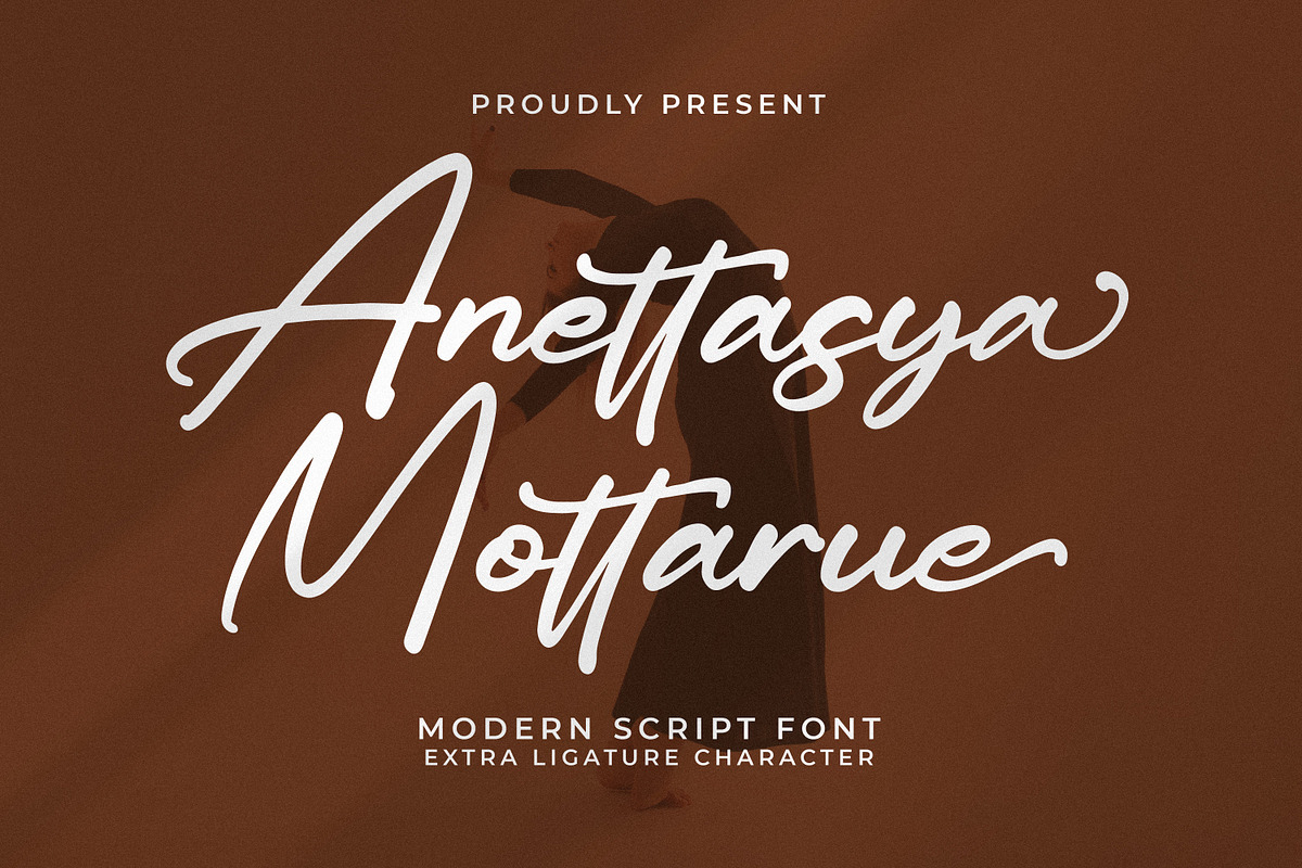 Anettasya Mottarue, a Script Font by Integritype Studio (Photo 1 of 15)