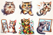 Surprised Funny Crazy Cat Clipart, an Illustration by Libby Wishes (Thumbnail 4 of 7)