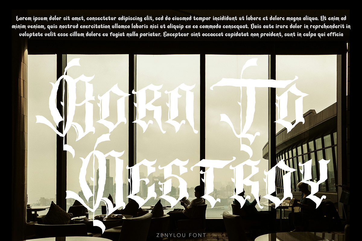 Zenylou Blackletter, a Blackletter Font by madeDeduk (Photo 10 of 10)