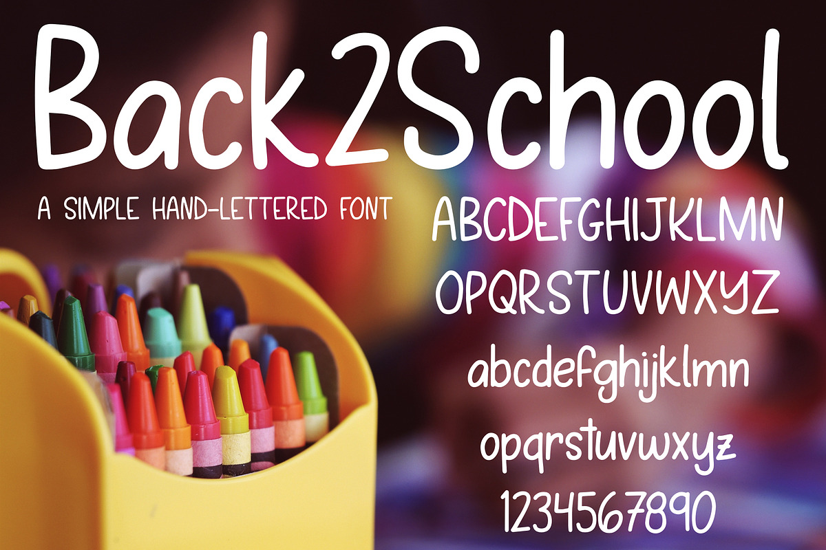 Back2School hand-lettered font preview 3