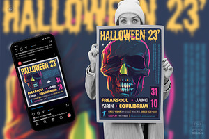 Halloween Skull 01 – Poster, Flyer