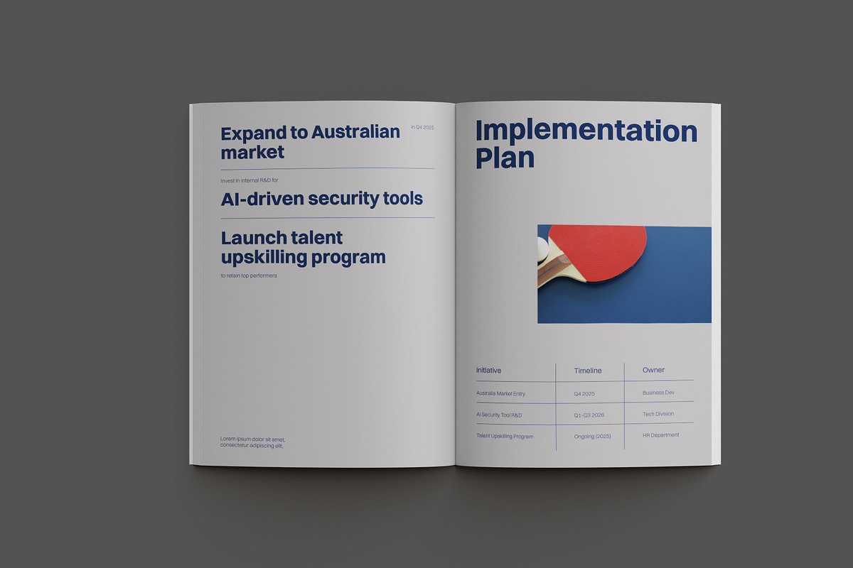 Blue Simple Business Report, a Brochure Template by Neermana (Photo 9 of 12)