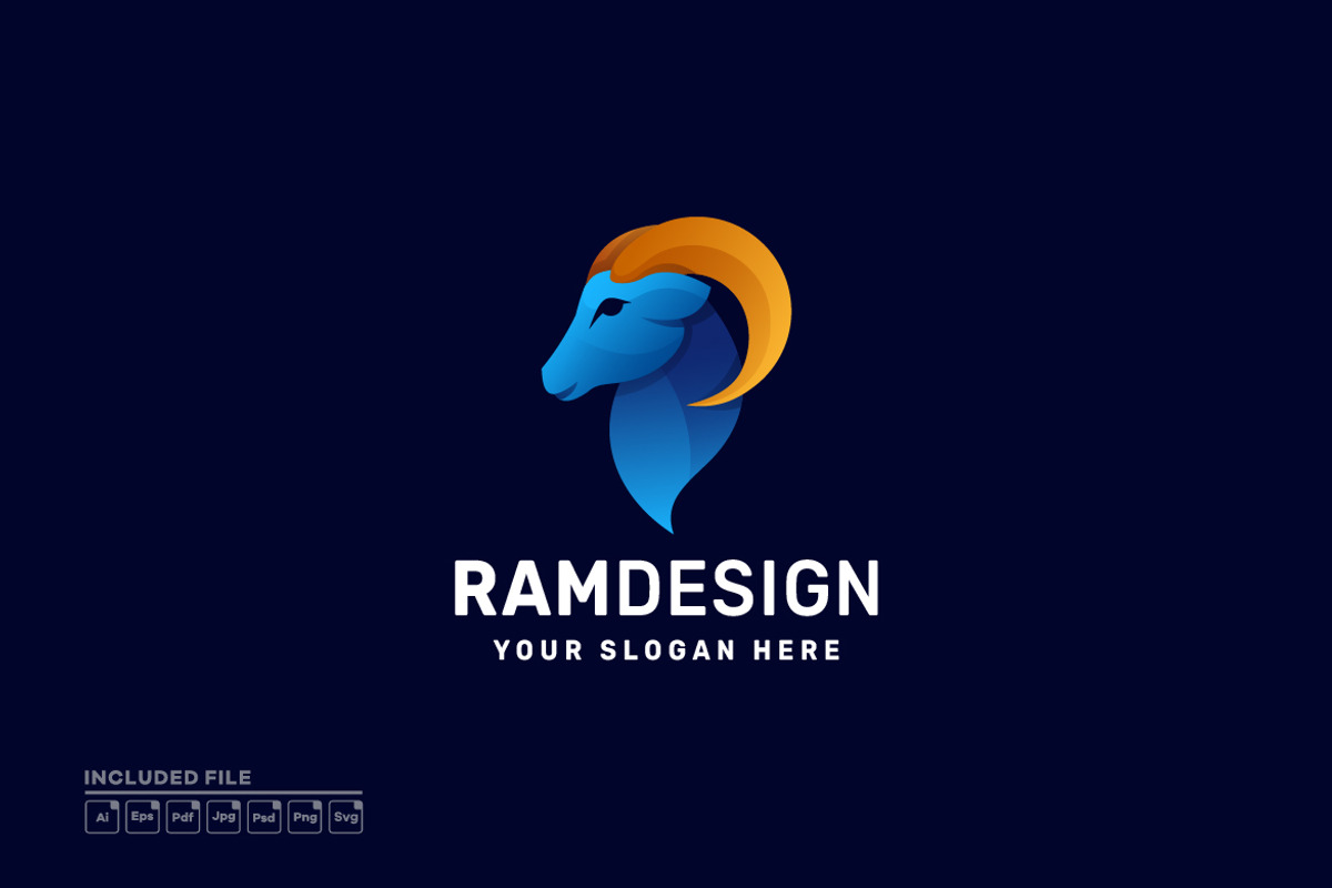 Goat Gradient Colorful Vector Logo, a Branding & Logo Template by yuanesei