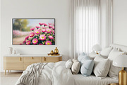 Pink Daisy Oil Painting printable, a Background Graphic by Floraphoria (Thumbnail 10 of 12)