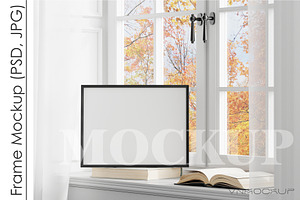 Fall Frame Mockup PSD JPG