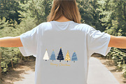 Blue Christmas Tree Sweatshirt Merry, an Illustration by CrexoraLab (Thumbnail 4 of 4)