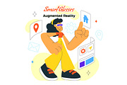 10 Smart Glasses Augmented Reality, a Technology Illustration by denayunebgt (Thumbnail 4 of 4)