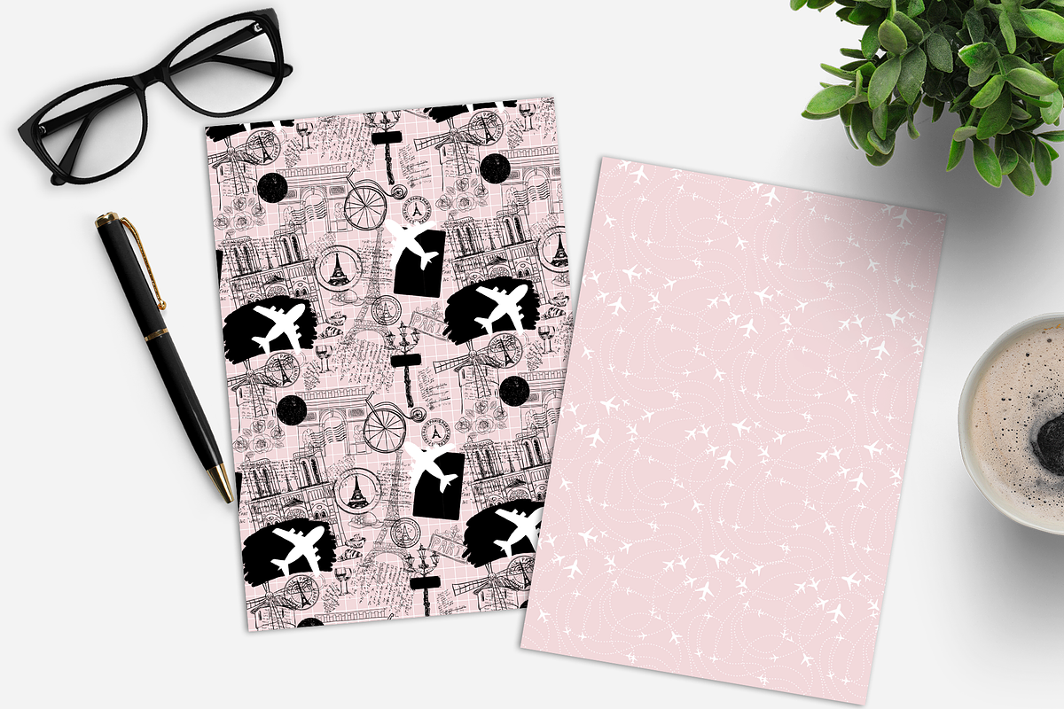WANDERLUST DIGITAL PAPER PACK, a Pattern Graphic by The GG Shop (Photo 3 of 8)