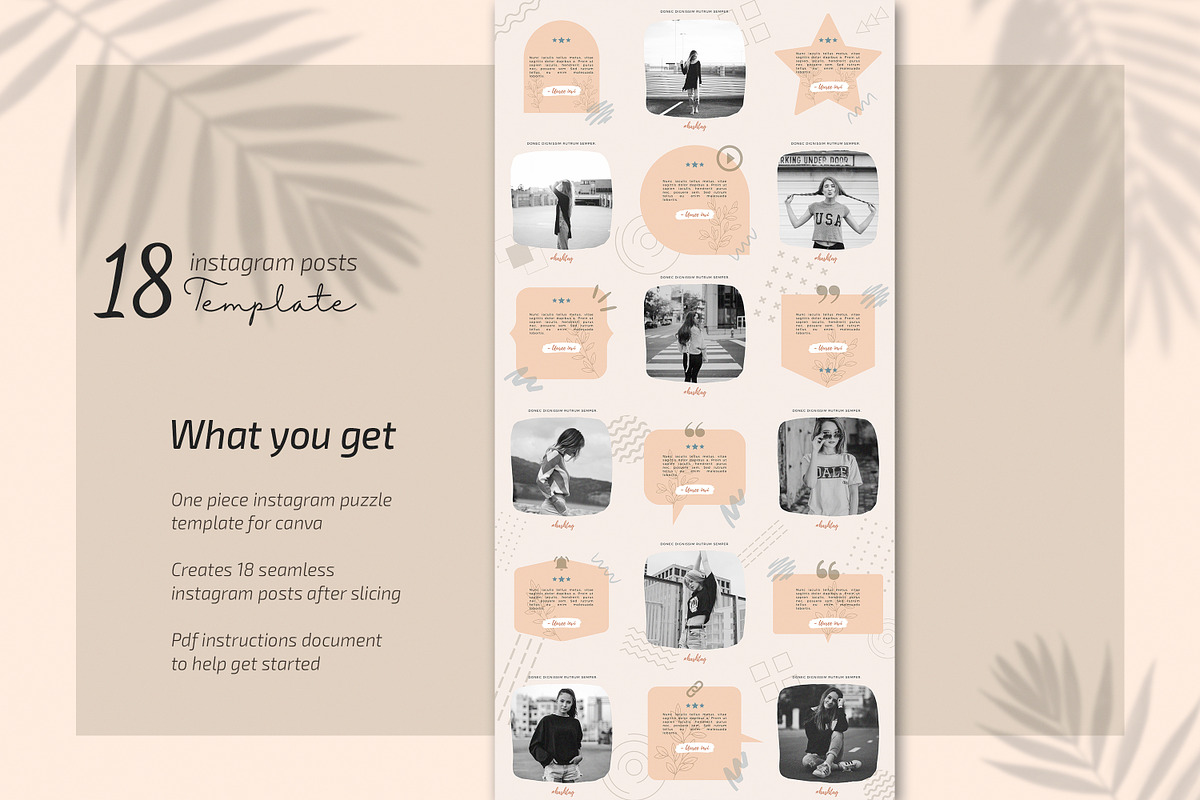 Canva Instagram Puzzle Template, a Social Media Template by UP Studio (Photo 3 of 7)