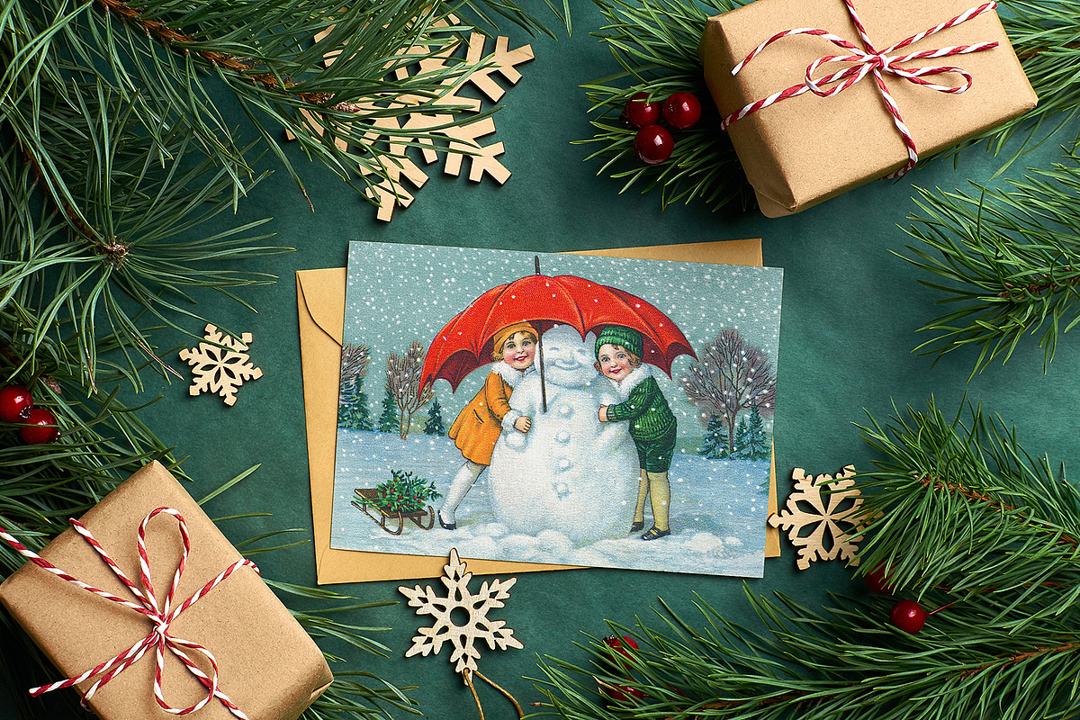 Complete Vintage Christmas Graphics, a Seasonal Illustration by French Kiss Collections (Photo 9 of 28)