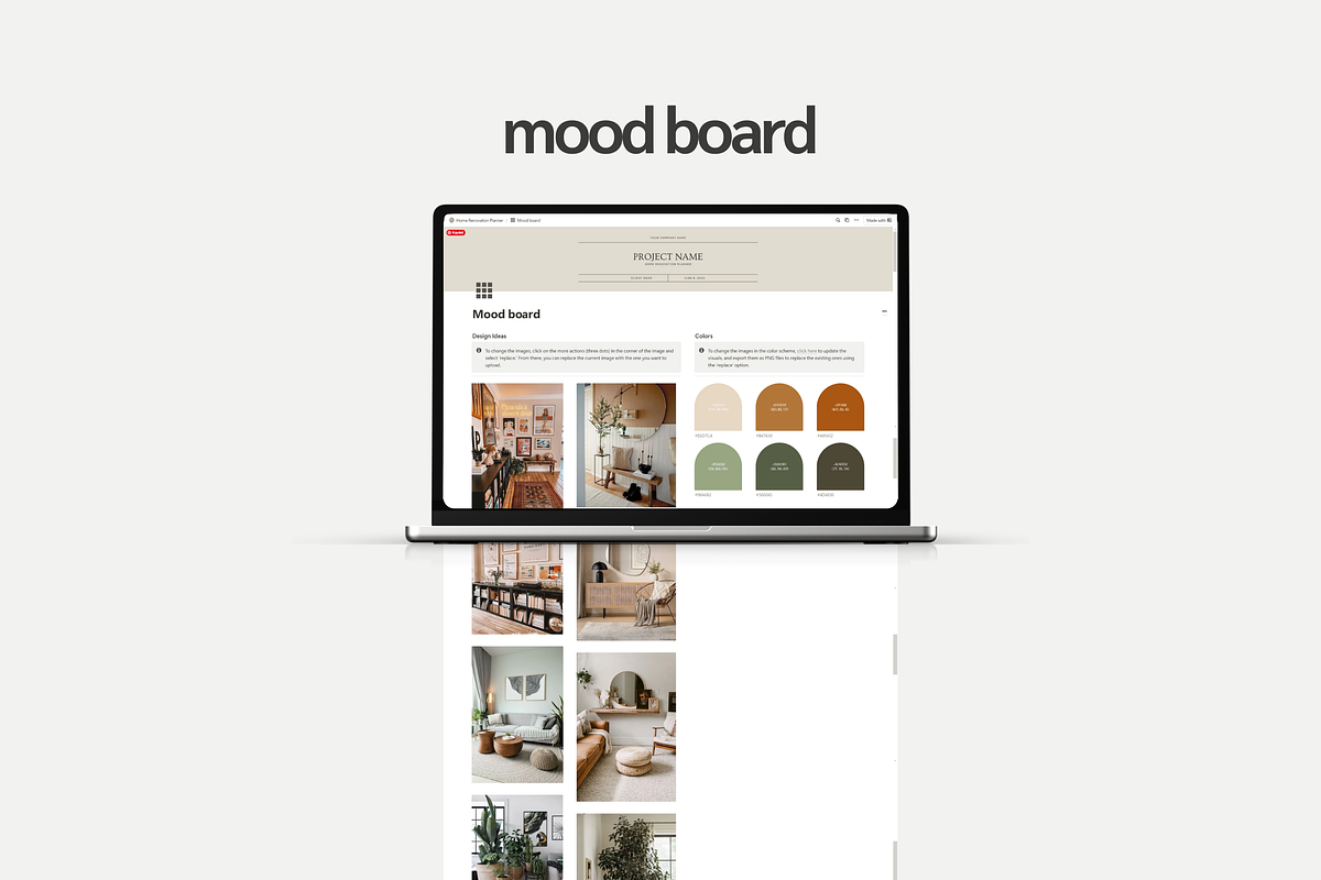 Home Renovation Notion Planner, a Presentation Template by yesitisprintable (Photo 3 of 9)