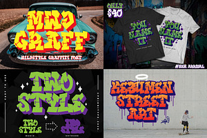 Graffiti Font Bundle - SALE! 90% OFF