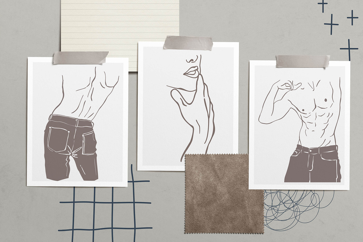 MEN. Body aesthetics and modern art., a Decorative Illustration by Mona Monash (Photo 3 of 11)