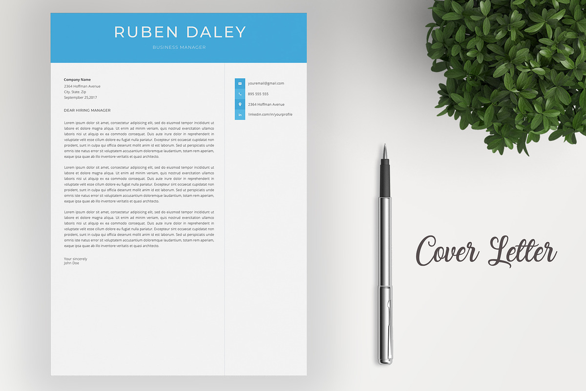 Modern Resume Template / CV Template, a Resume Template by SalientResume (Photo 4 of 5)