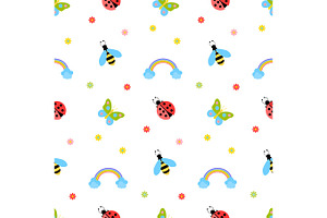 A Beautiful Pattern With Insects.