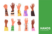 Different hand signs, gestures set, a Person Illustration by Good Studio (Thumbnail 1 of 4)