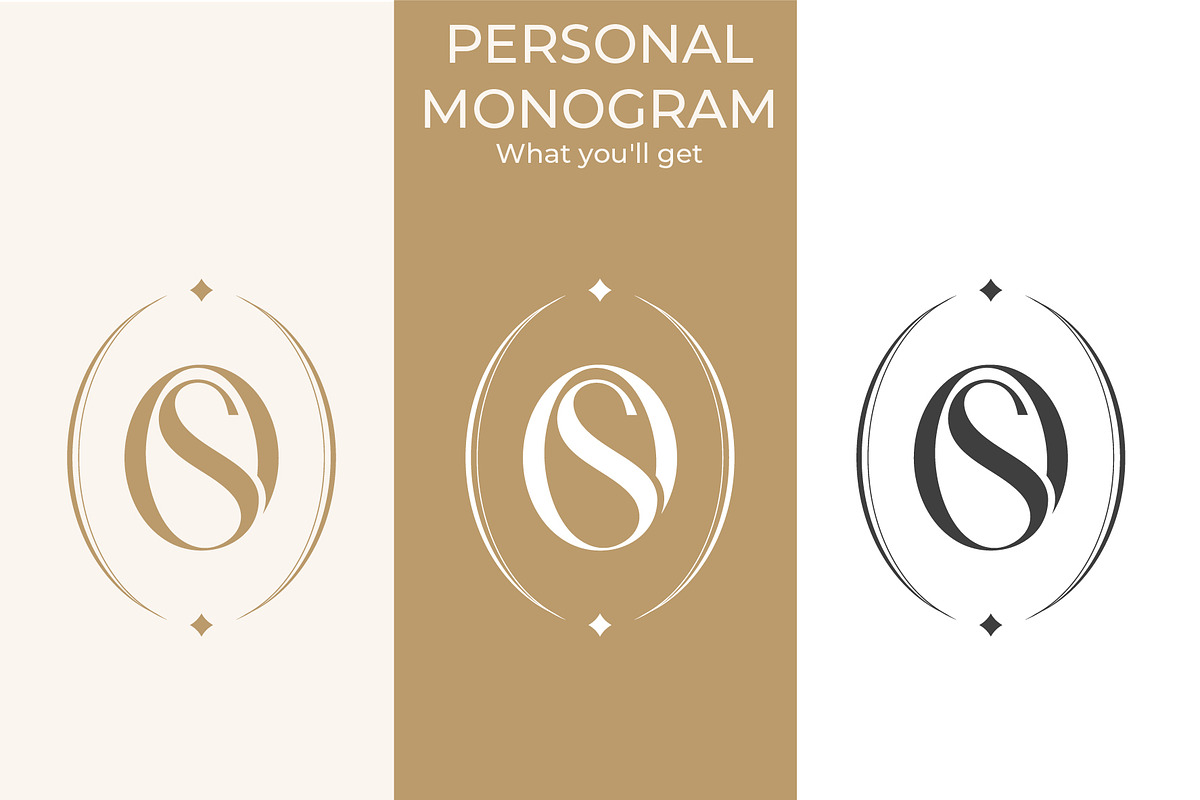 OS SO Wedding Monogram Logo, a Branding & Logo Template by LogoAV (Photo 2 of 6)
