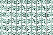 Botanical herringbone in emerald, a Pattern Graphic by Anya-D (Thumbnail 3 of 5)