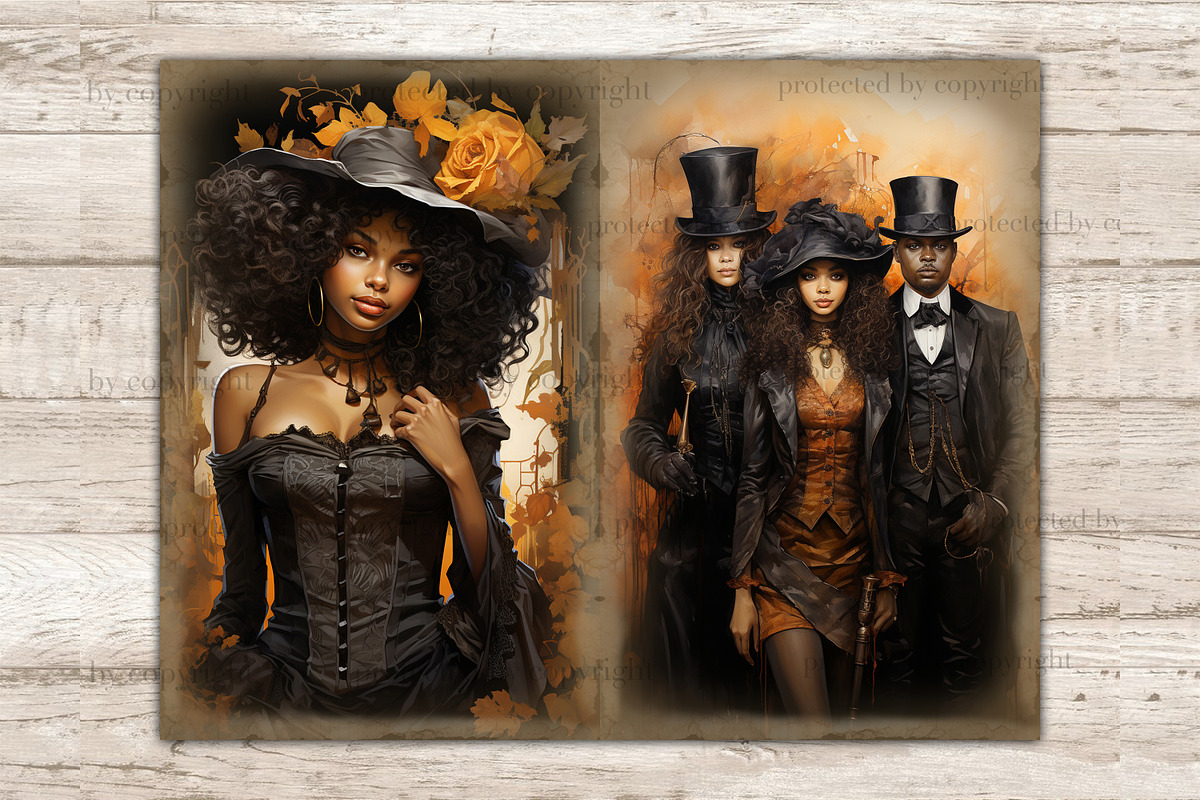 Victorian Junk Journal Kit | Autumn, a Person Illustration by GlamArtZhanna (Photo 2 of 9)