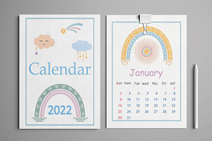 Boho Style Calendar For 2022