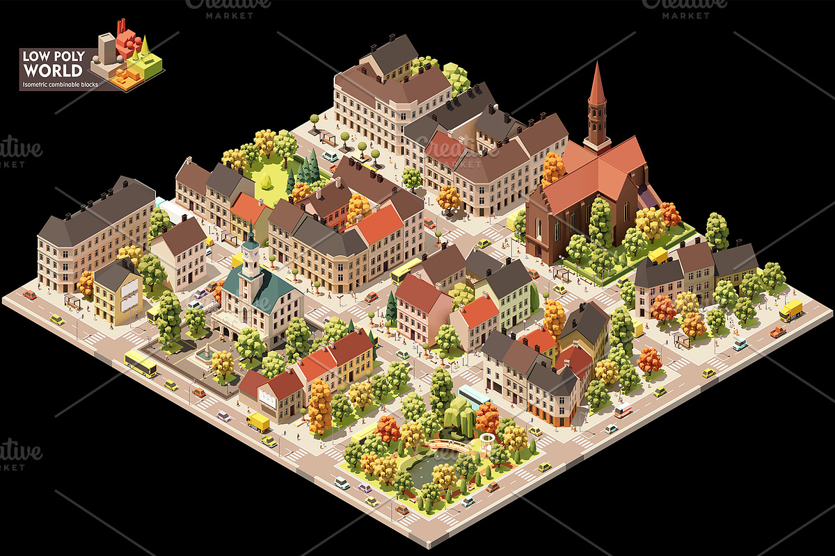Vector isometric world map elements, an Object Illustration by tele52 (Photo 9 of 39)