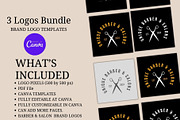 Premium Barber and Salon Brand Logo, a Branding & Logo Template by Mishek Munene (Thumbnail 2 of 9)