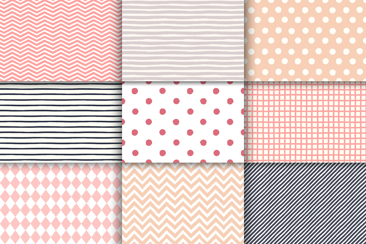 Geometric seamless patterns set, a Pattern Graphic by IreneArt illustrations (Photo 4 of 4)