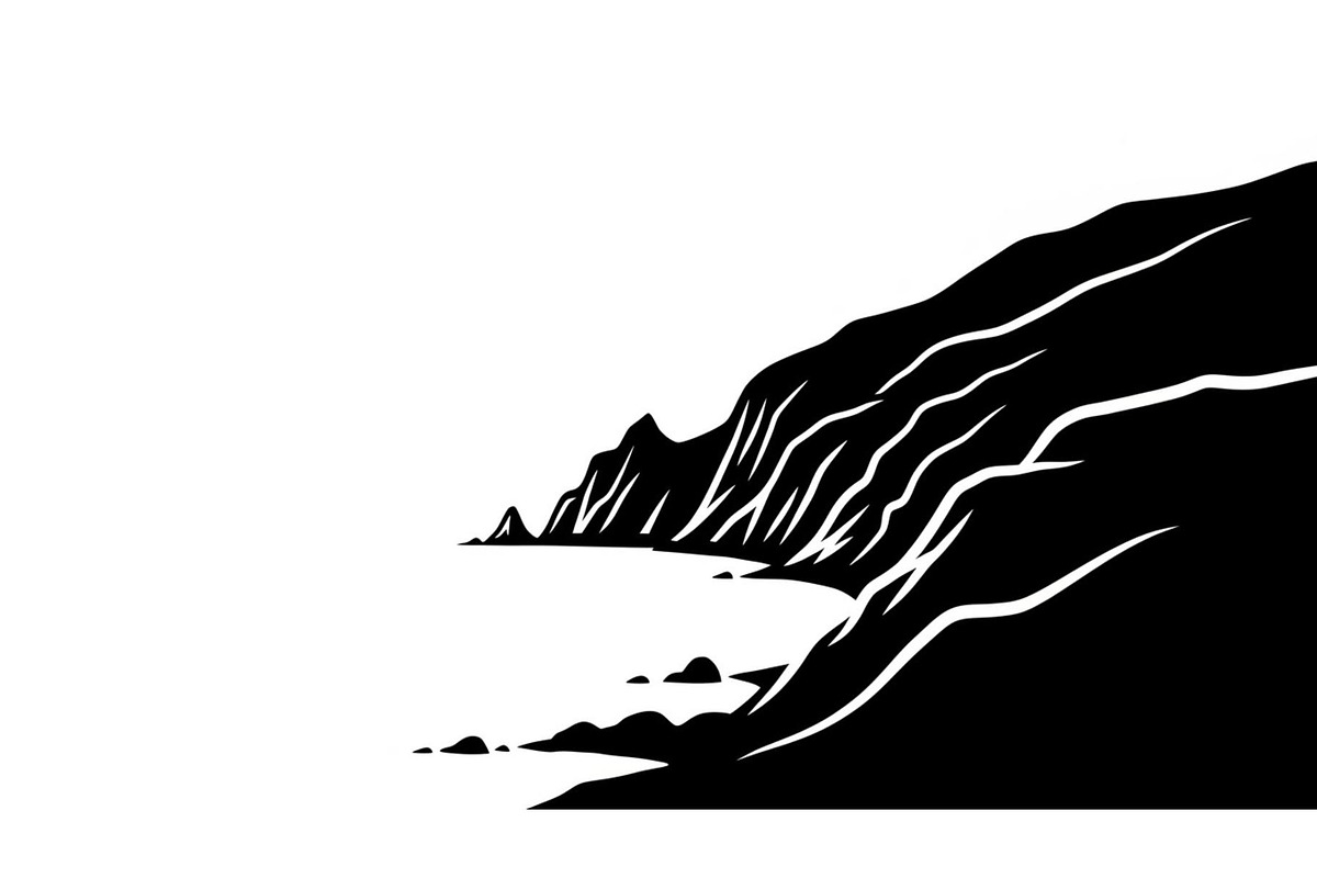 Coastal cliff shoreline view Silhoue, a Graphic by hafijul (Photo 9 of 14)