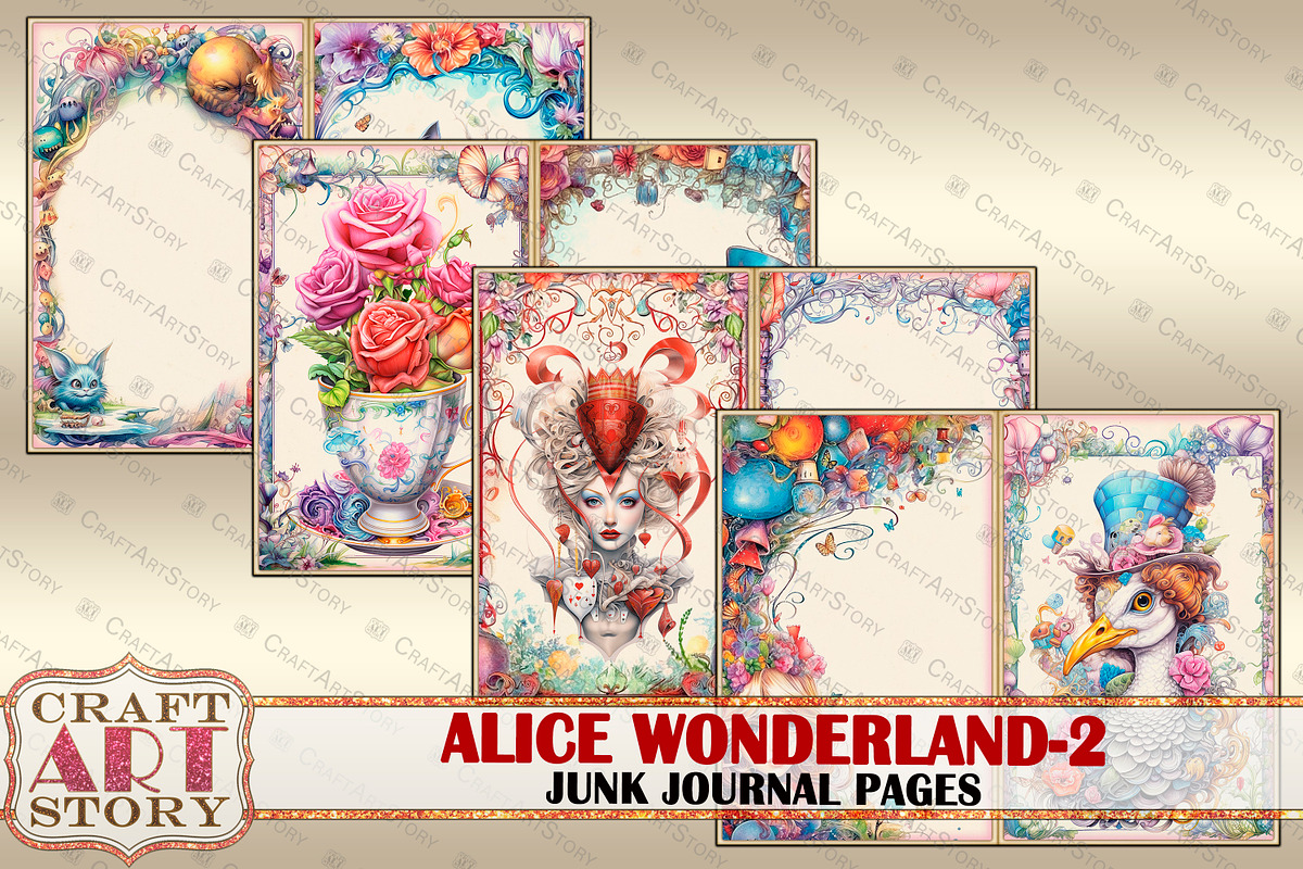 Alice Wonderland-2 Junk Journal, an Object Illustration by CraftArtStory (Photo 4 of 7)