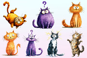 Surprised Funny Crazy Cat Clipart, a Graphic by CitraGraphics (Thumbnail 3 of 4)