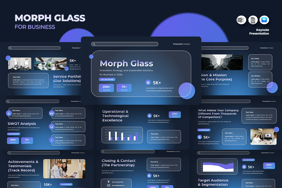 Morph Glass for Business - Keynote, a Presentation Template by QR Design Studio (Photo 1 of 3)