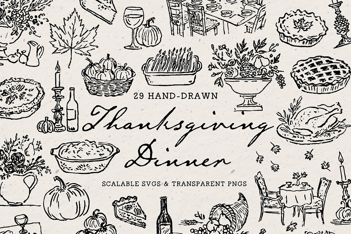 Mega Fall Doodle Clipart Bundle, a Seasonal Illustration by The October Creative (Photo 5 of 13)