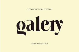 Galery - Elegant Modern Typeface, a Serif Font by suhadidesign
