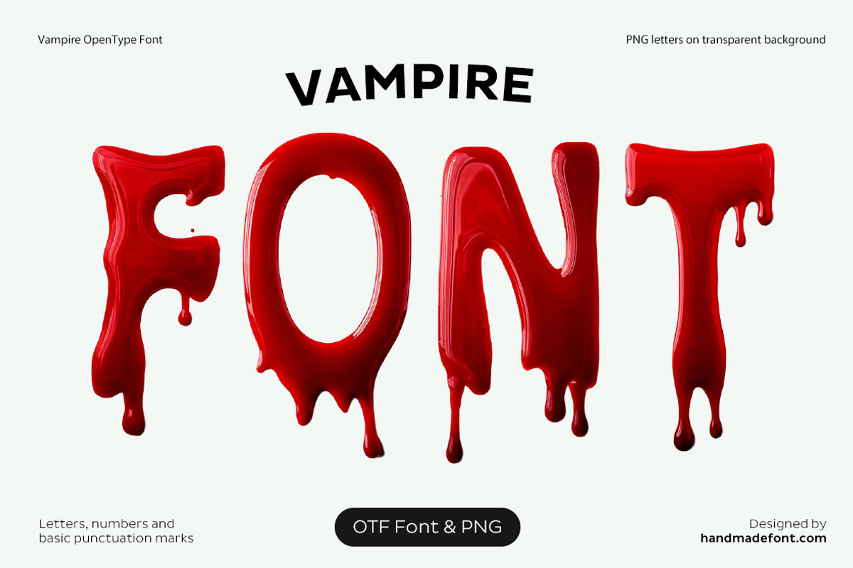 Vampire Font, a Handwritten Font by Handmadefont (Photo 1 of 10)