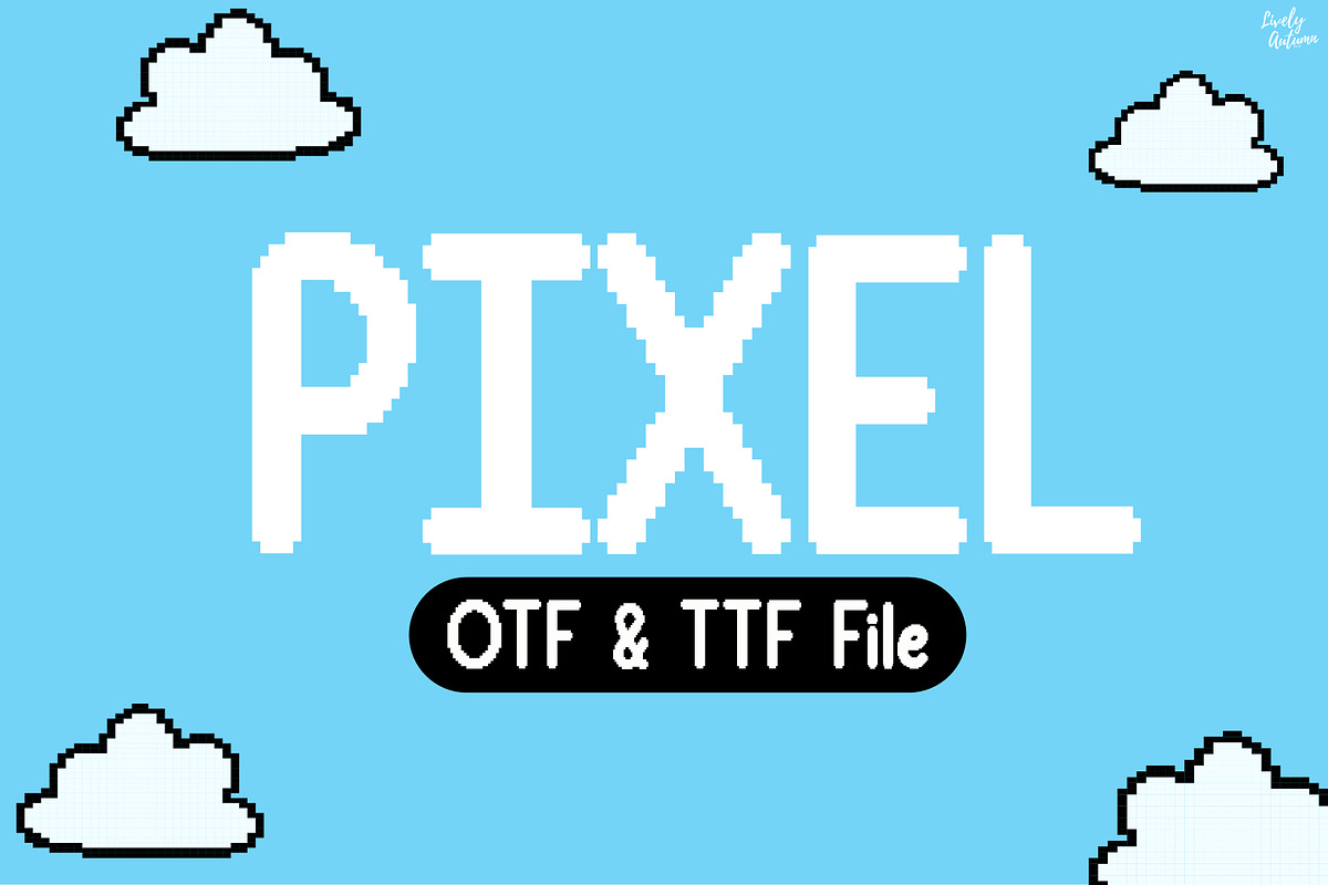 Pixel | Video game pixel font, a Sans Serif Font by LivelyAutumn11.11 (Photo 1 of 5)