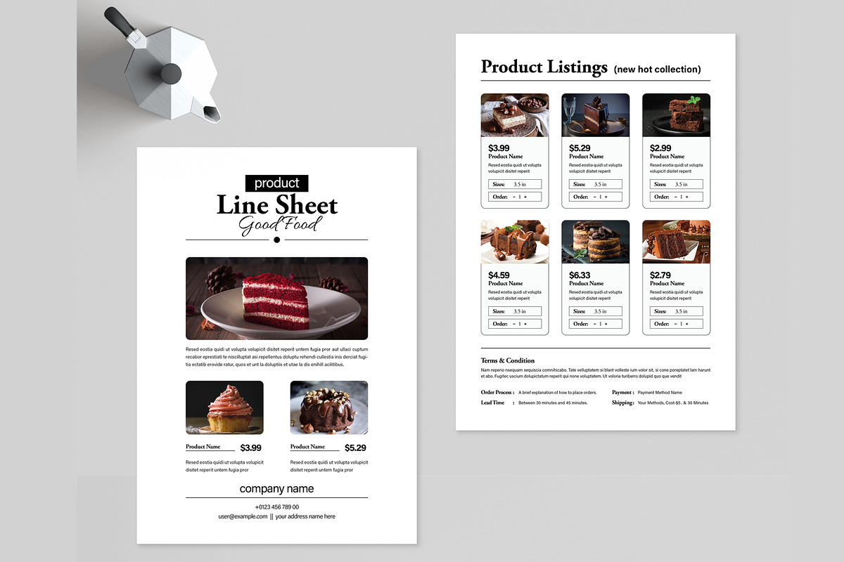 Product Line Sheet Template, a Stationery Template by ContestDesign (Photo 2 of 3)