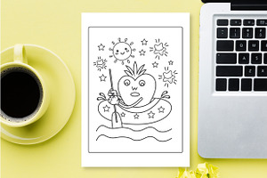 215 Vector Summer Coloring Pages