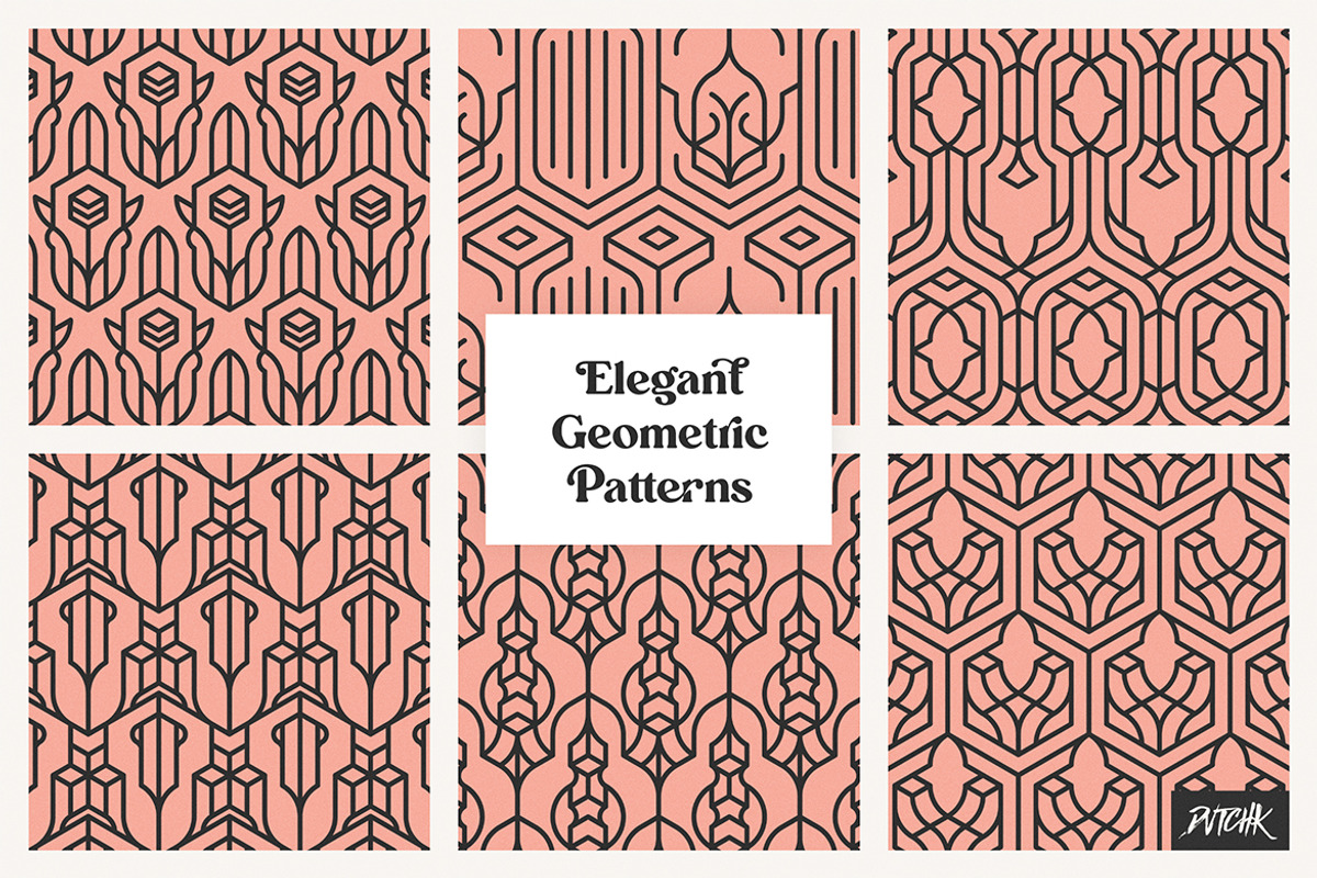 Elegant Geometric Patterns | V 06, a Pattern Graphic by dvtchk (Photo 3 of 5)