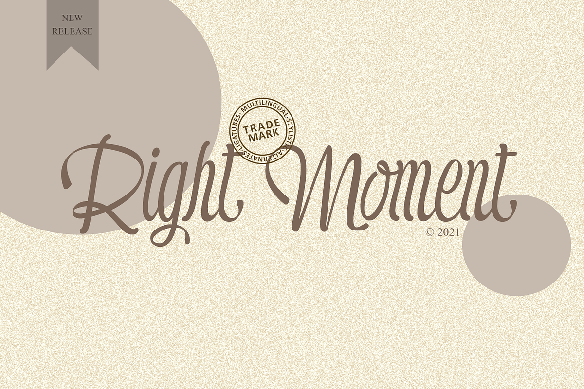 Right Moment // Romantic Typeface, a Script Font by GDcreative (Photo 1 of 11)