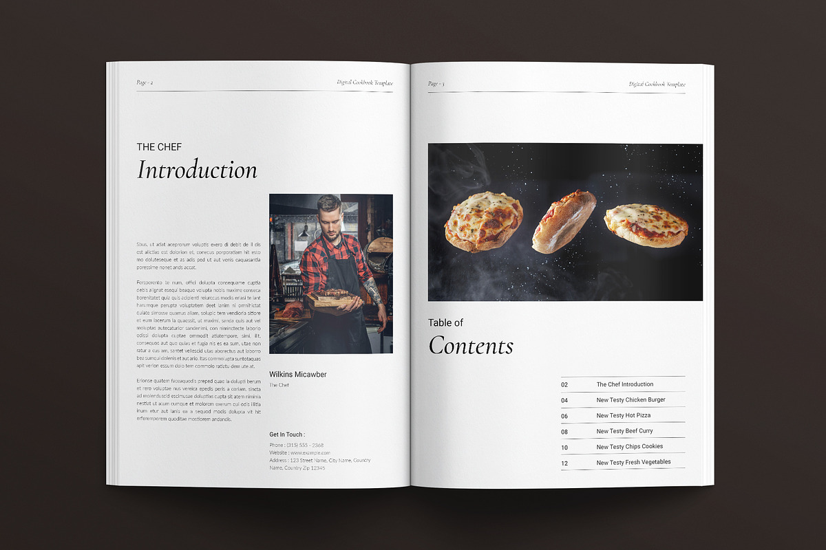 Digital Cook Book Template, a Brochure Template by E-Type (Photo 2 of 7)